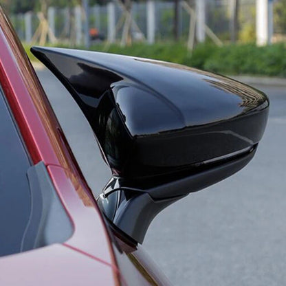 Glossy Black 2 x OX Horn Style Mirror Cover Caps for Mazda CX-30 (2020-2023)