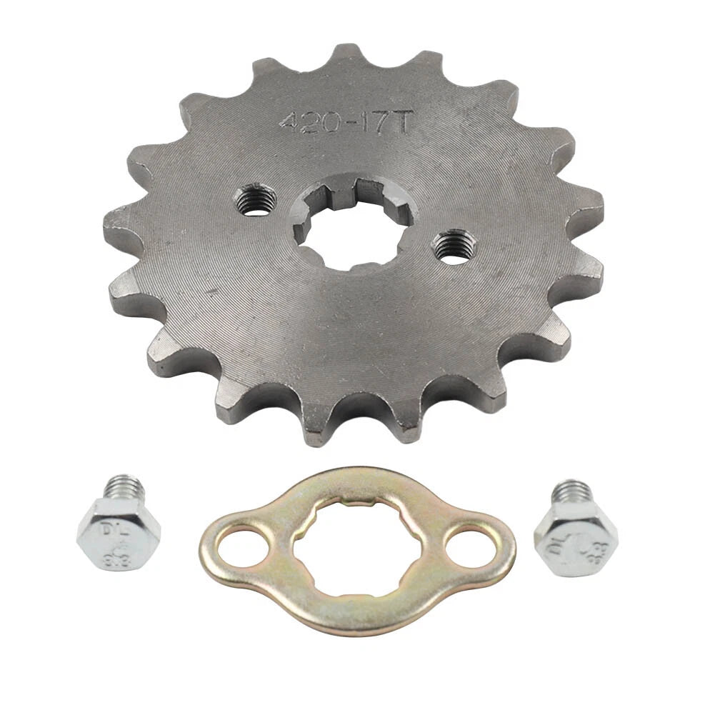 17mm 17T Front Sprocket for 50cc 70cc 90cc 110cc 125cc 140cc ATV Pit Dirt Bike