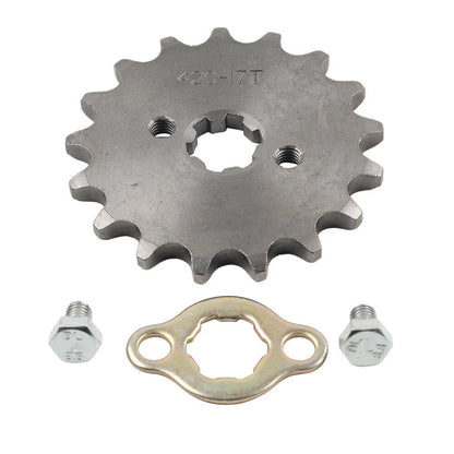 17mm 17T Front Sprocket for 50cc 70cc 90cc 110cc 125cc 140cc ATV Pit Dirt Bike