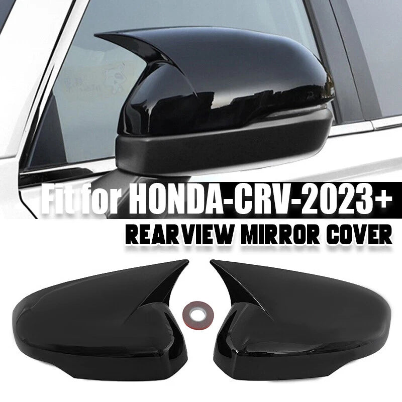 Glossy Black Rear View Side Door Mirror Covers for Honda CR-V 2023-2024 (2023-2024)