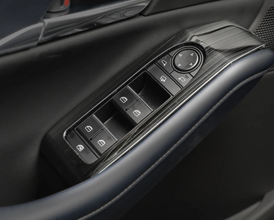 Black Titanium Window Lift Panel Cover Trim for Mazda CX-30 (2020-2023)