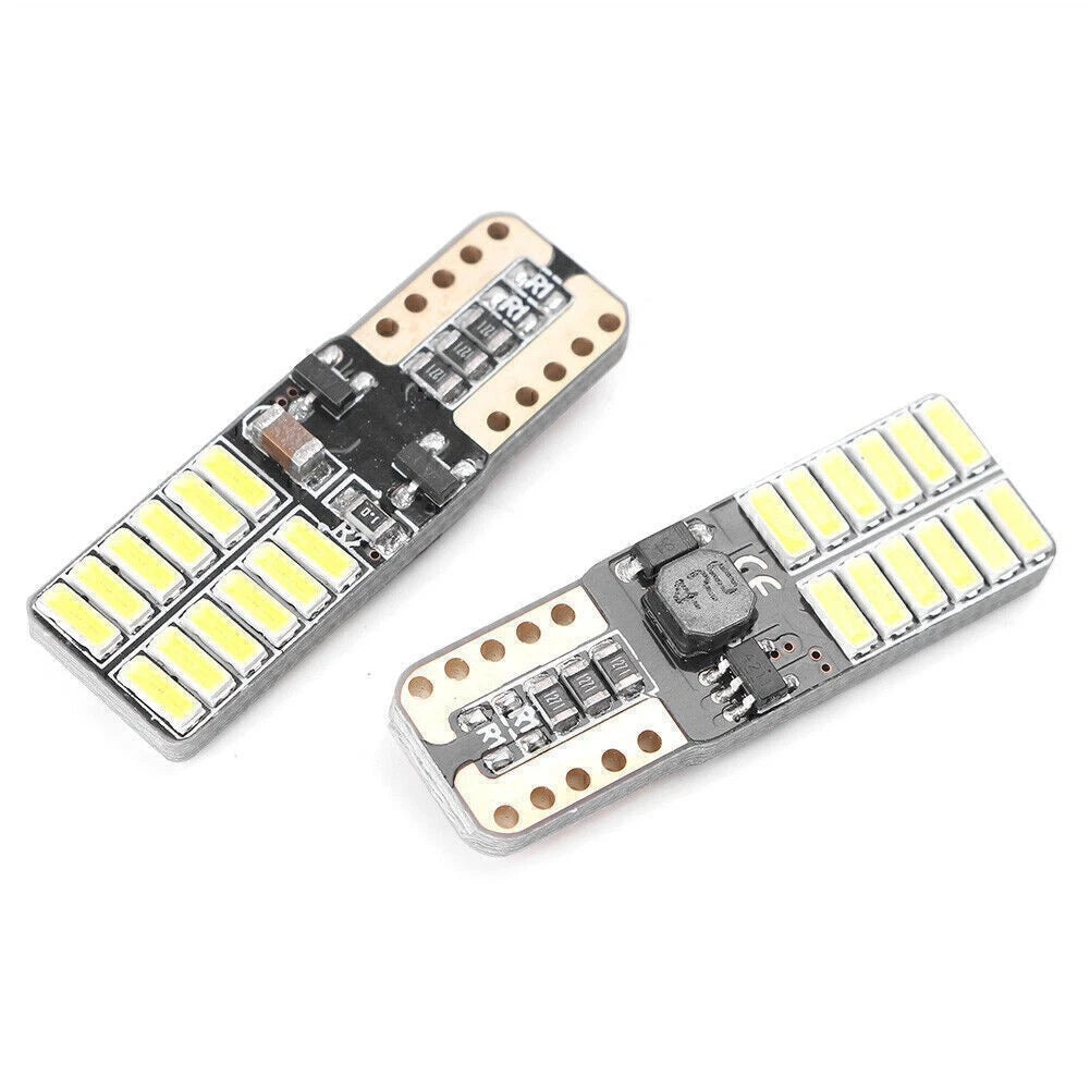 T10 24 LED Bulbs for Car Side Marker Lamp W5W - Canbus Error Free (All Years)