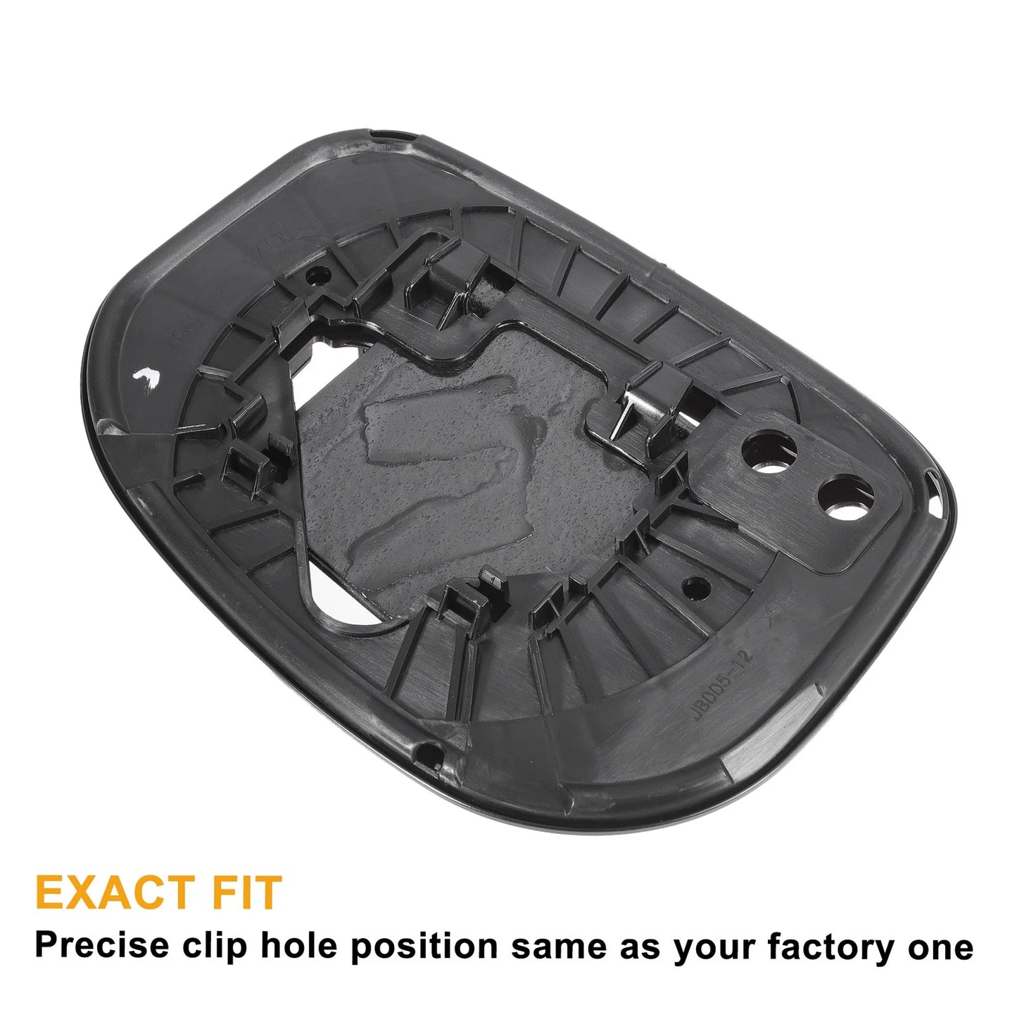 Right Side White Mirror Glass w/ Back for Honda Fit Jazz (2009-2013)