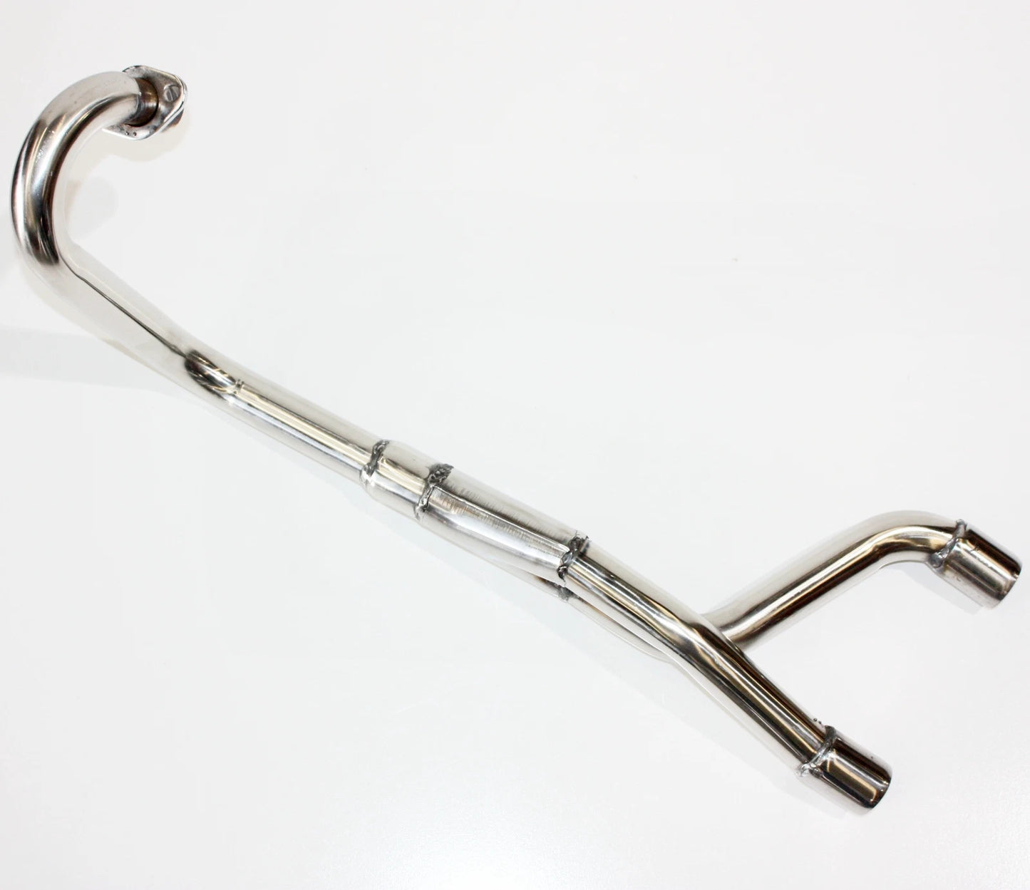 Twin Bigbore Exhaust Pipe + GOLD Muffler for 125cc 150cc 160cc Dirt Bikes