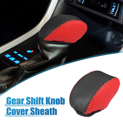 Automatic Gear Shift Knob Cover for Toyota RAV4 2019-2023 Black Red