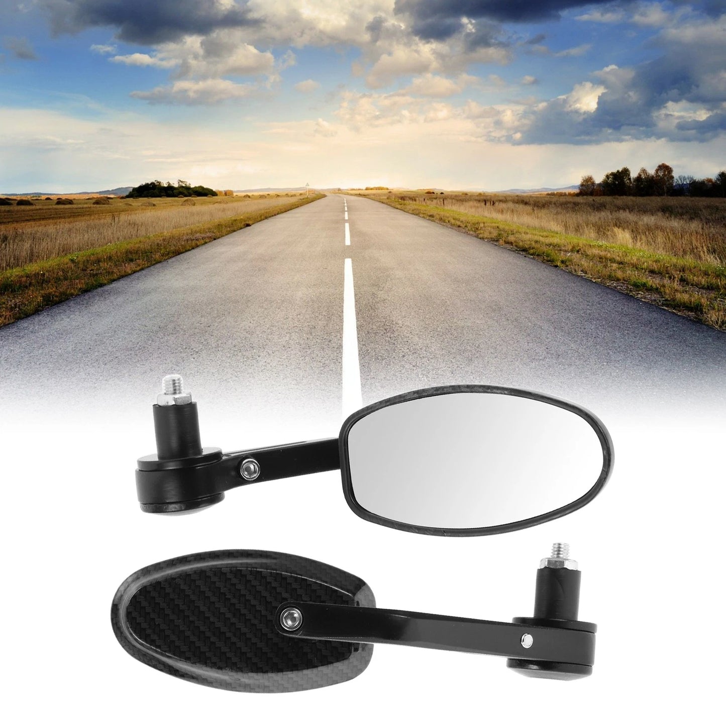 M8 Rear View Mirrors 1 set Handlebar Mirrors Black Aluminum for M8 Motorcycle