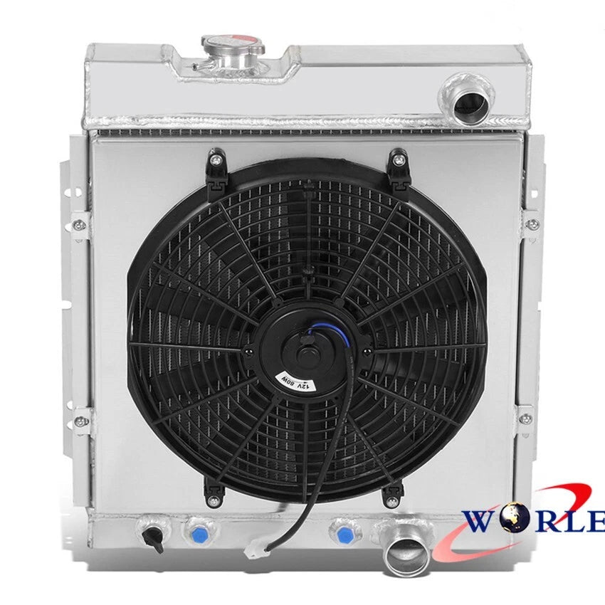 3ROW Aluminum Radiator & Shroud for Ford Mustang V8 289 302 (1964-1966)