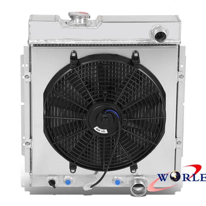 3ROW Aluminum Radiator & Shroud for Ford Mustang V8 289 302 (1964-1966)