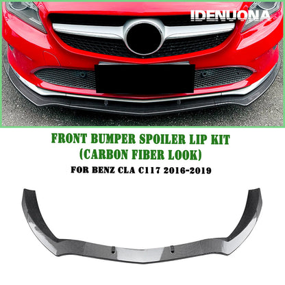 Front Bumper Spoiler Lip for Mercedes Benz CLA C117 (2016-2019)