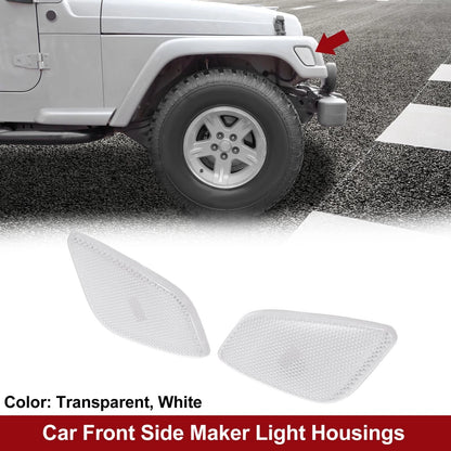 Front Bumper Side Marker Light Housings for Jeep Wrangler (2007-2018)