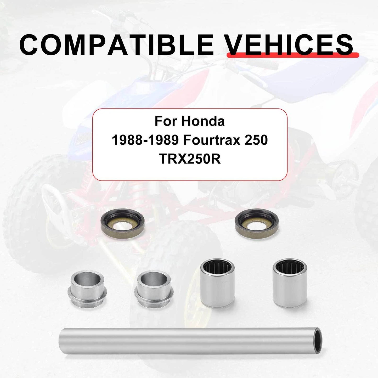Swing Arm Bushings Rebuild Kit for Honda FourTrax 250 TRX250R (1988–1989)