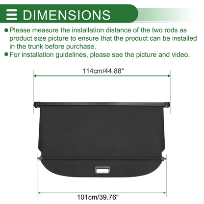 Cargo Cover for Toyota Prius Base 2004-2009 - Retractable Boot Accessory