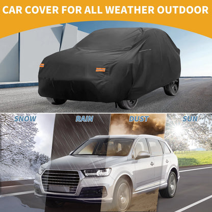Waterproof All Weather Car Cover for Toyota RAV4 (2019-2023) - Black 210D-PU