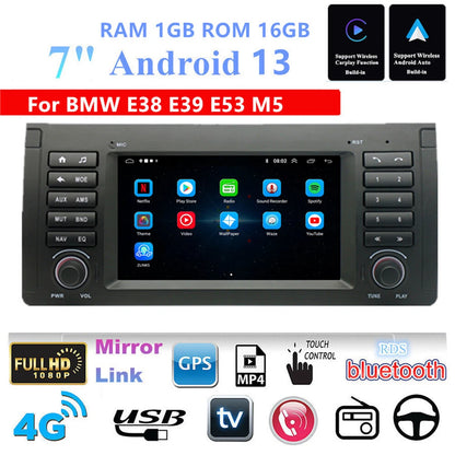 7" Car Stereo GPS Navigation for BMW 5, 7 Series E39, E38, X5 E53 (1997-2006)