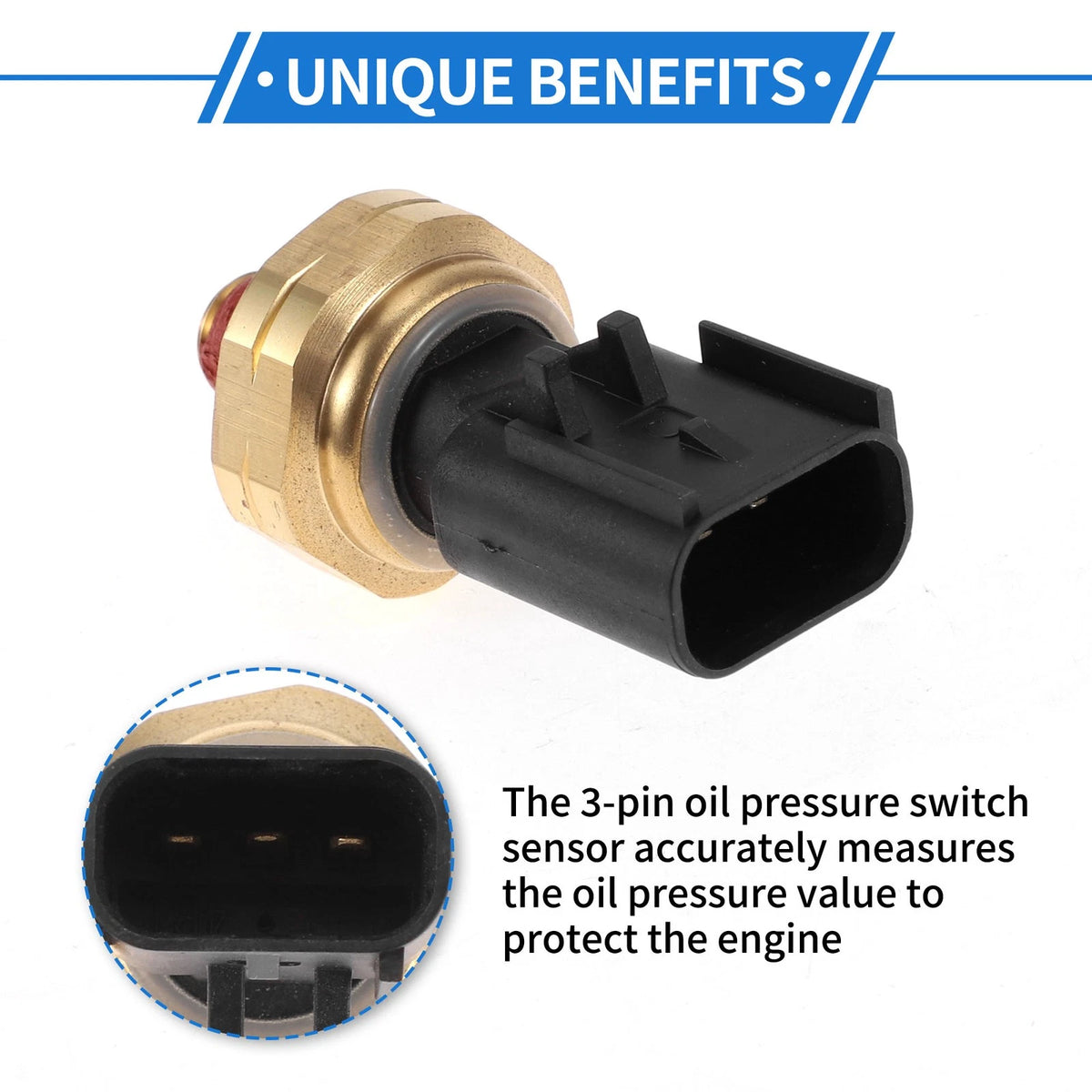 Engine Oil Pressure Sensor for Jeep Grand Cherokee, Wrangler, Cherokee (1999-2023)