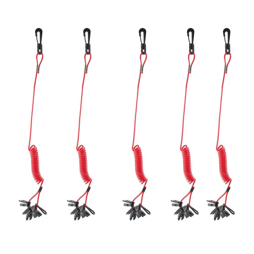 5x Red Universal Boat Kill Switch Key Set for Johnson, Evinrude, Mercury