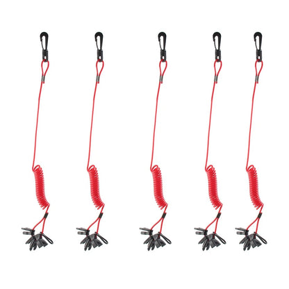 5x Red Universal Boat Kill Switch Key Set for Johnson, Evinrude, Mercury