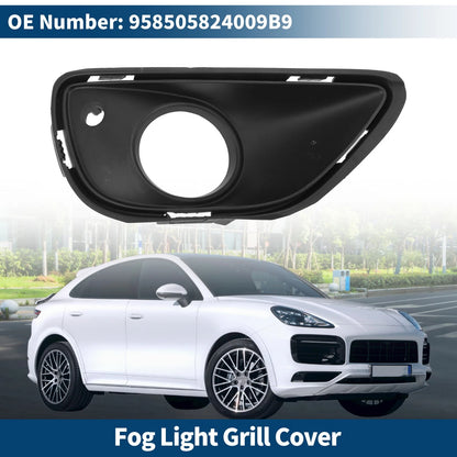 Front Right Fog Light Grill for Porsche Cayenne (2011-2018) - Black
