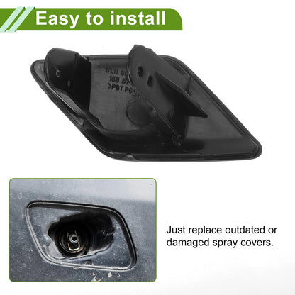 Front Left Washer Nozzle Cover for BMW 428i (2014-2016) Black