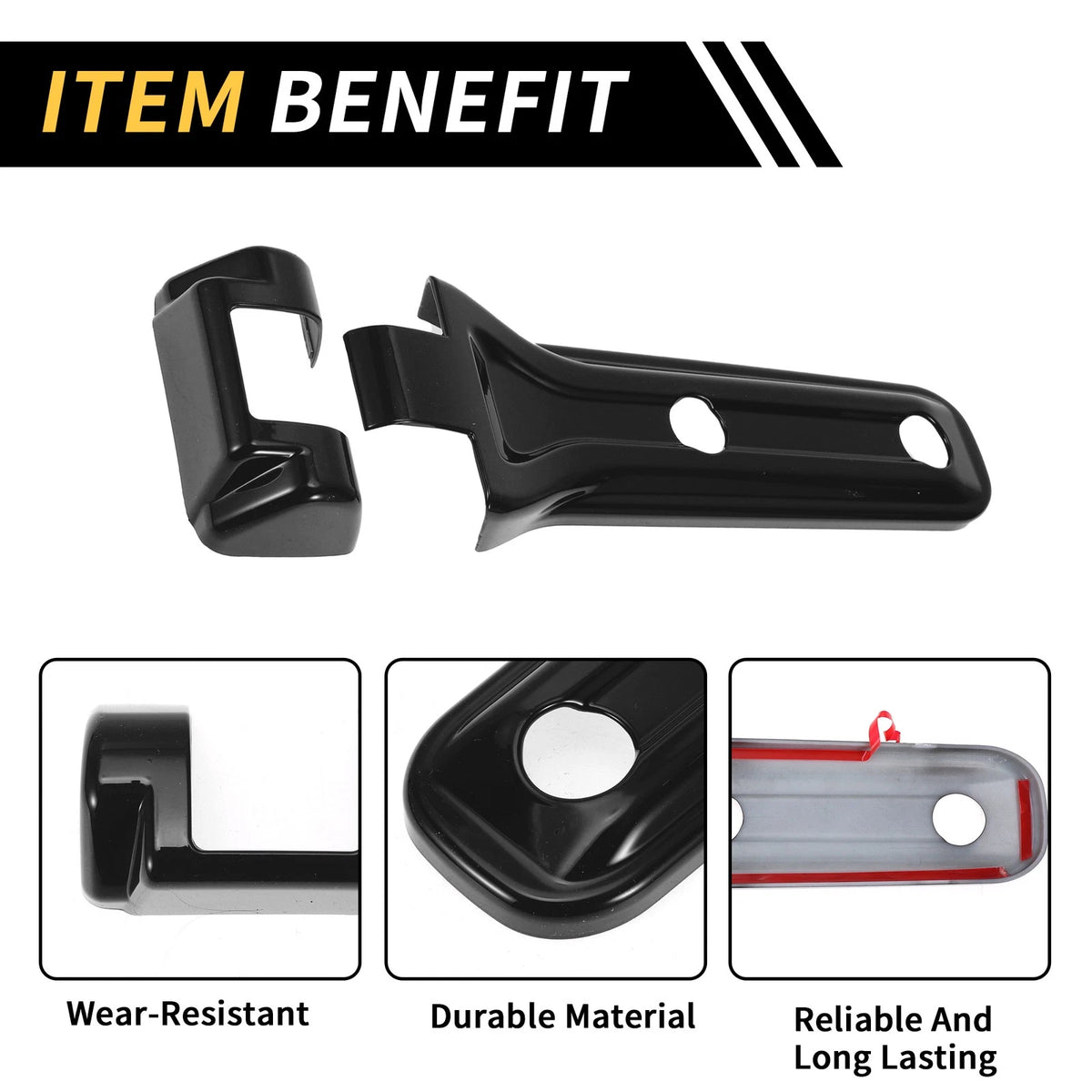 Tailgate Hing Cover Trim for Jeep Wrangler JL Gladiator Black 1 x Set