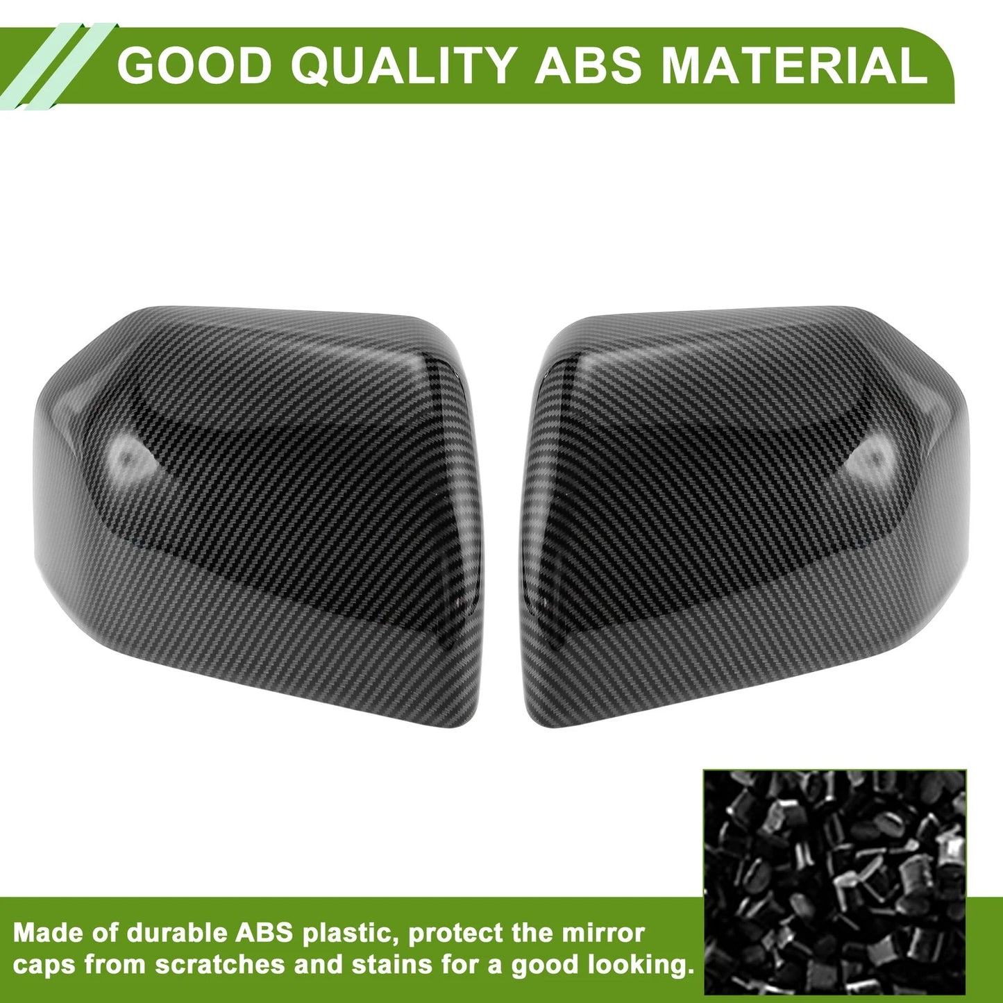 Black Side Mirror Cover Caps for Ford F150 (2015-2020)