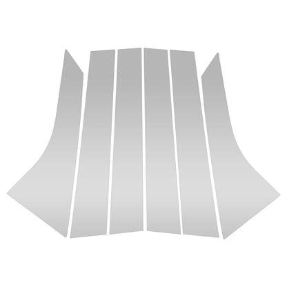 6 x Door Pillar Window Trim for Ford Focus (2008-2011) Silver Tone