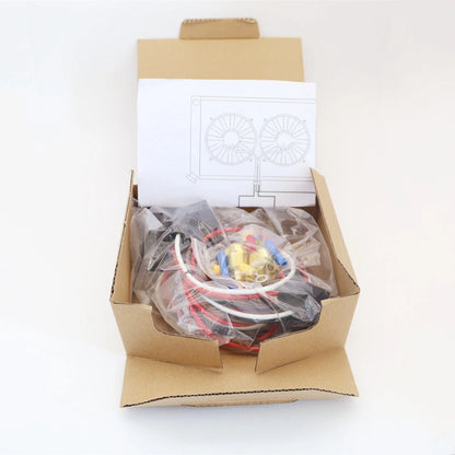 12V 40A Dual Electric Fan Relay Wire Kit & Thermo Sensor Switch for Car (N/A)