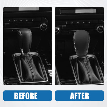 Gear Shift Head Knob Cover for Infiniti Q50 Black Gray Stitching (2018 - 2019)
