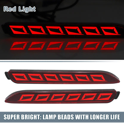 2 x Rear Bumper Reflector Fog Light for Toyota Camry Red Light