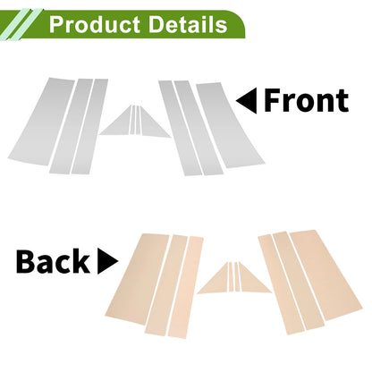 10 Pcs Door Pillar Window Trim for Chrysler Town & Country (2008-2016)