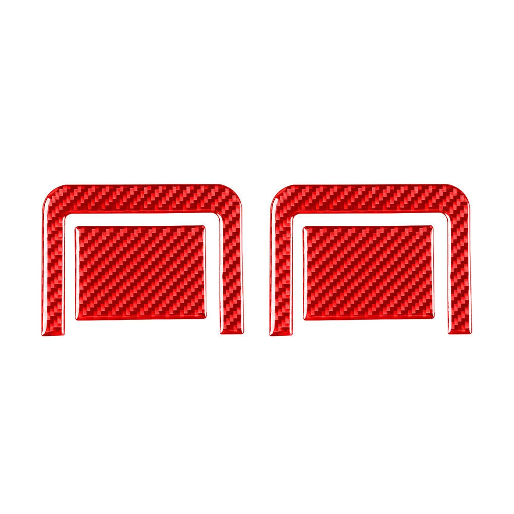 4Pcs Carbon Fiber Rear Seat Adjustment Panel Cover for Toyota Tundra (14-21)