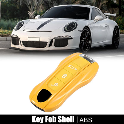 Yellow Painted Key Fob Shell Cover for Porsche Panamera Cayenne