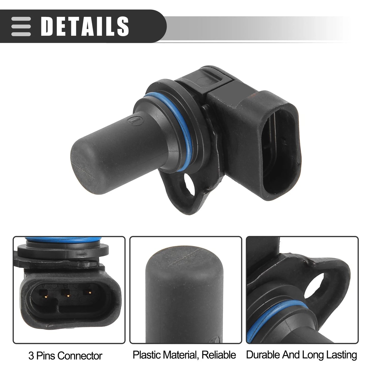 Camshaft Position Sensor 2 x for Hyundai Azera (2006-2014) Black