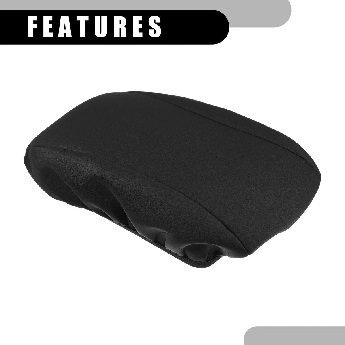 Center Console Lid Armrest Cover for Jeep Grand Cherokee (2010-2021) Black