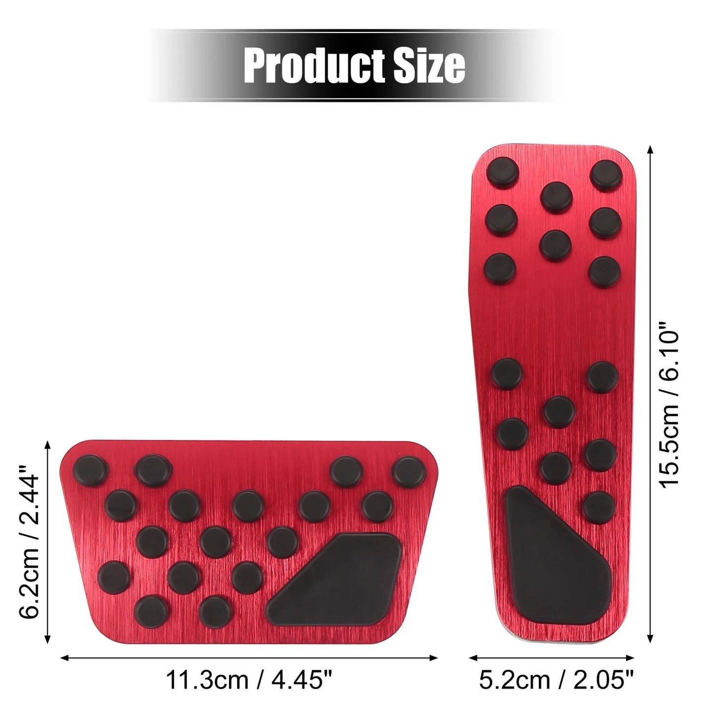 Pedal Cover Kit Anti-Slip for Dodge/Chrysler Red