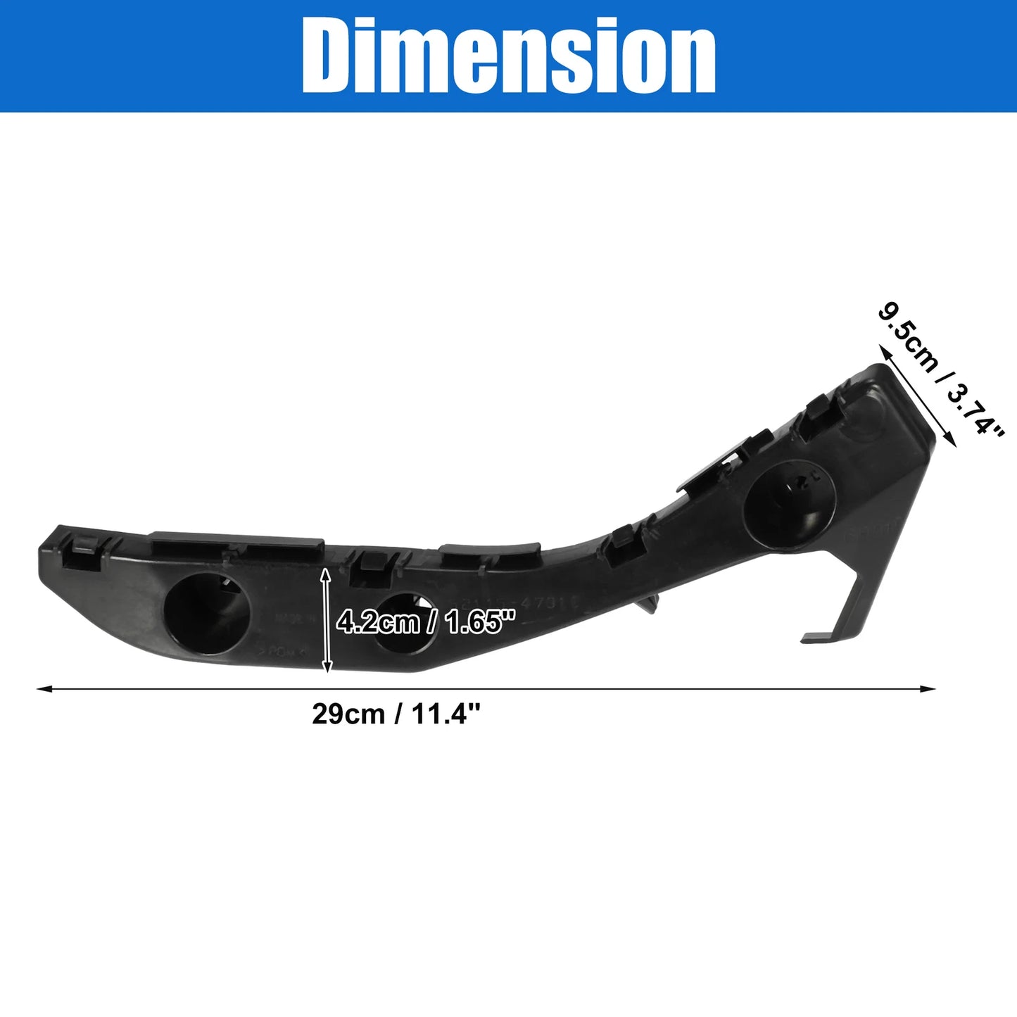 Left & Right Front Bumper Cover Support Rails for Toyota Prius (2001-2009)