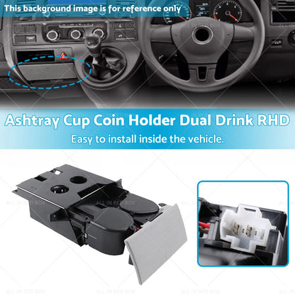 Ashtray Cup Coin Holder for VW T5 Transporter (2003-2015)