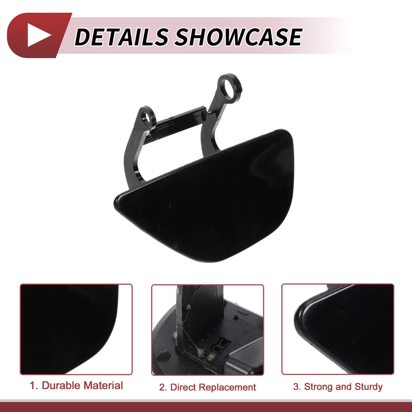 Front Right Washer Nozzle Cover for BMW 535i GT (2010-2017) Black