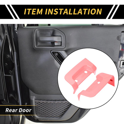 Rear Door Latch Lock Cover Trim for Jeep Wrangler JL JLU (2018-2024) Pink