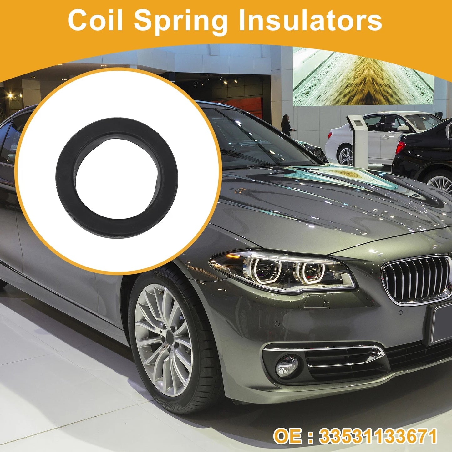 Coil Spring Insulators for BMW 528i (1997-2010) - Rubber 1 x Set