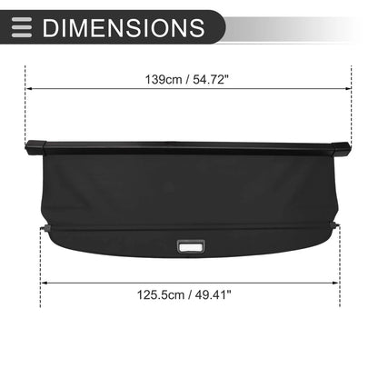 Retractable Cargo Cover for Ford Escape 2.3L 2008-2012 Gloss Black