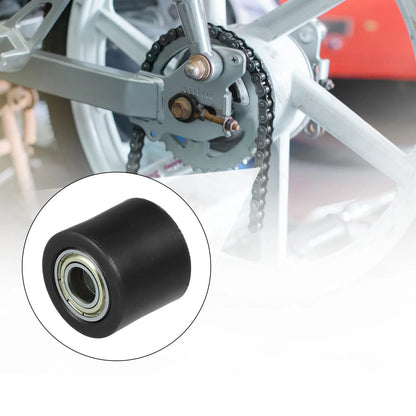 10mm Drive Chain Pulley Roller Slider Tensioner Wheel Guide for Motorcycle Black