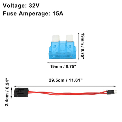 15A Blade Style Fuses Mini Fuse Adapter Tap Kit for Cars