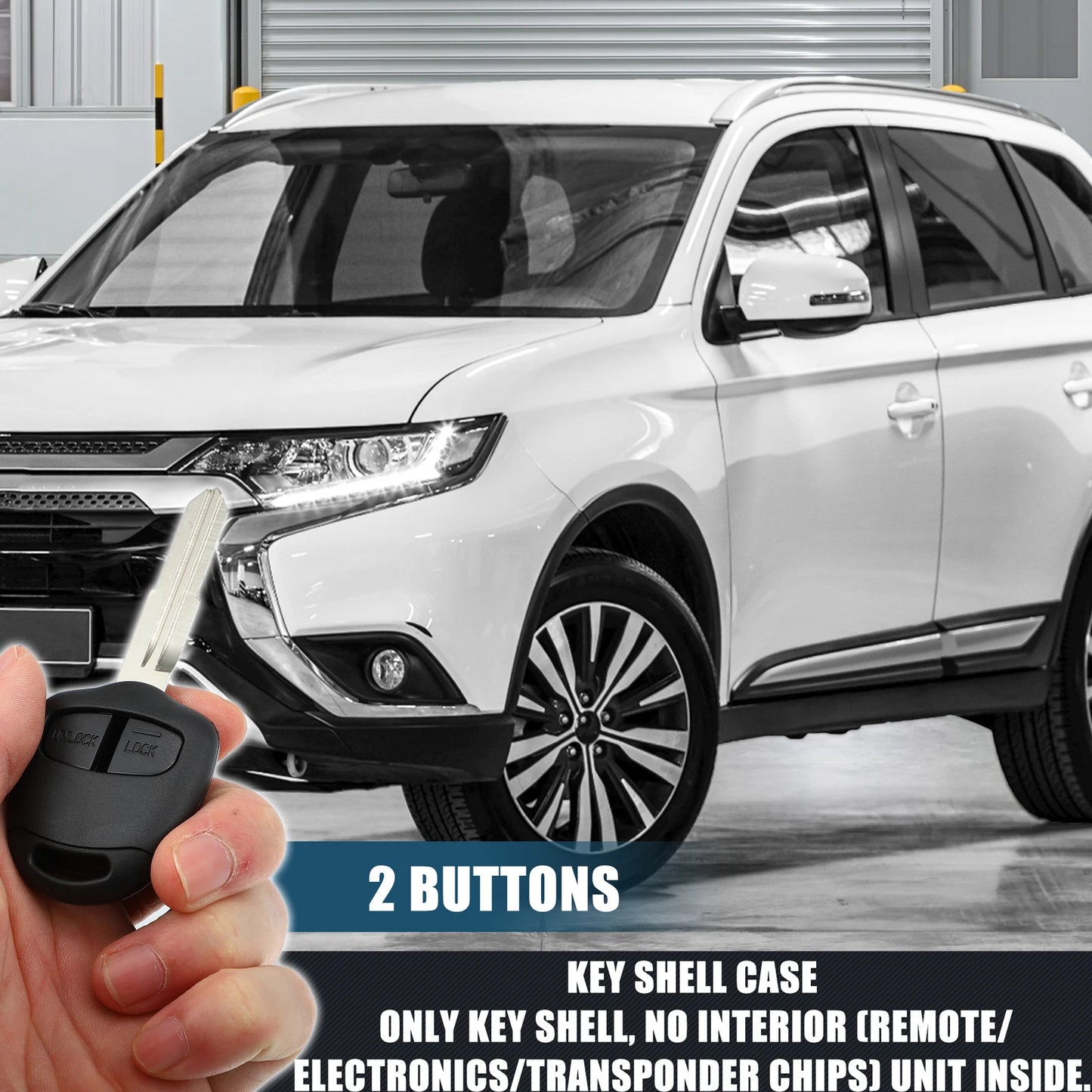 Keyless Entry Remote Key Housing for Mitsubishi (No Chip)