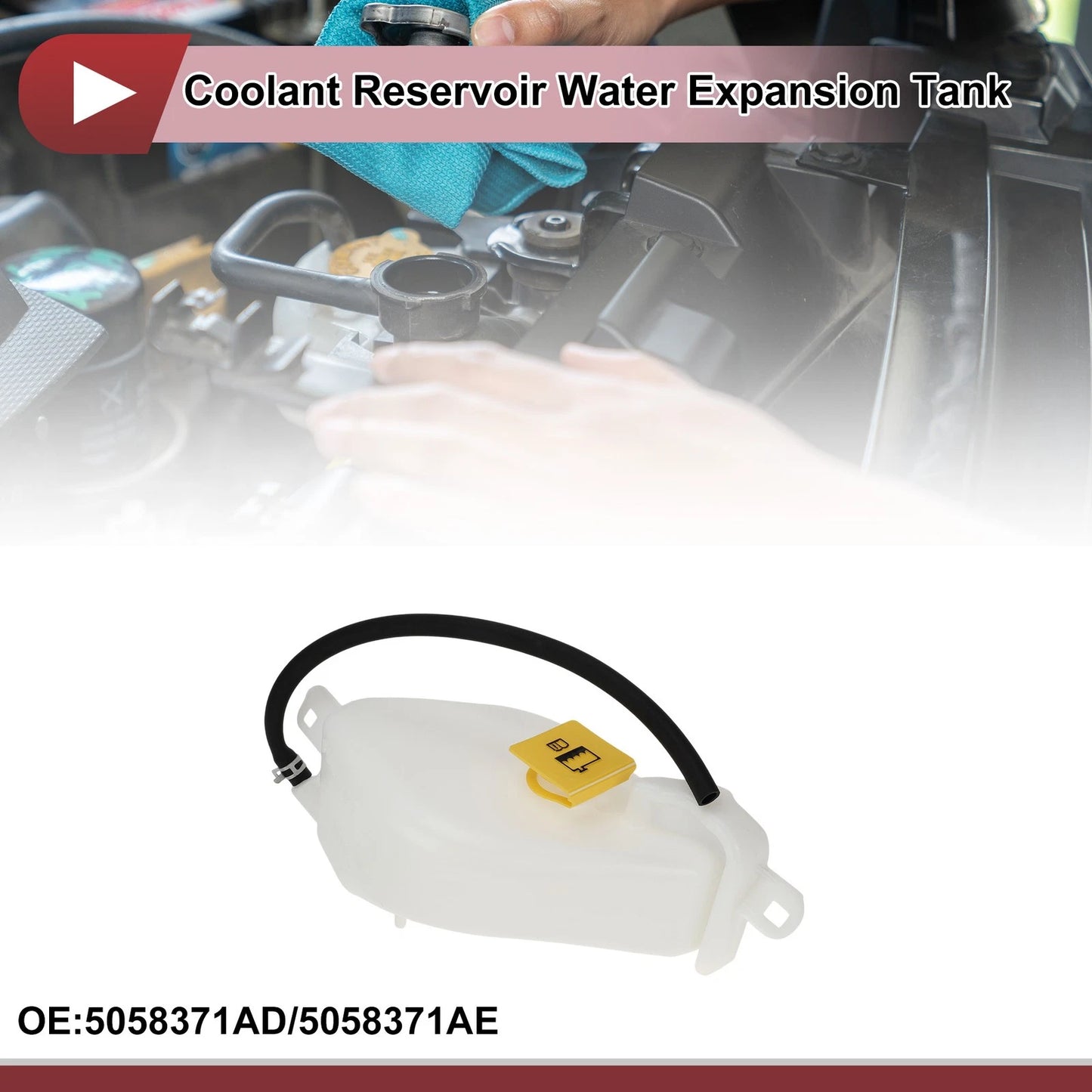 Coolant Expansion Overflow Tank with Cap Pipe for Chrysler 200