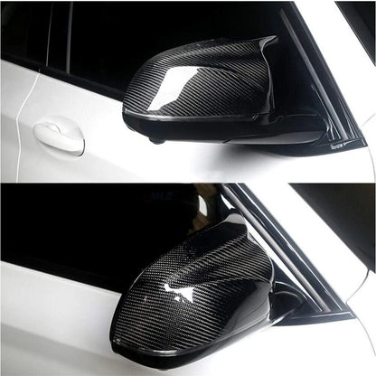 Real Carbon Fiber Side Mirror Cover Caps for BMW G05 X5, G01 G03, X4 (2018-2023)