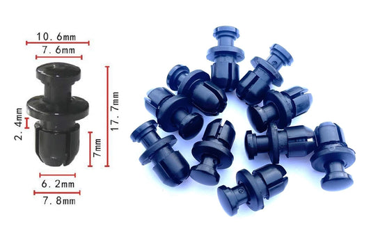 10x 8mm Body Trim Clips for Honda