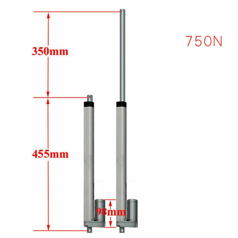 12V/24V Linear Actuator Motor 750N Stroke 50mm 100mm 400mm 500mm for Engineering