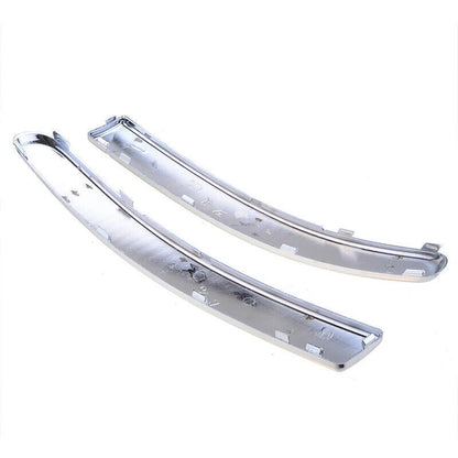 2 x Chrome Front Bumper Upper Grill Moulding Trim Cover for Fiat 500 (2007-2015)