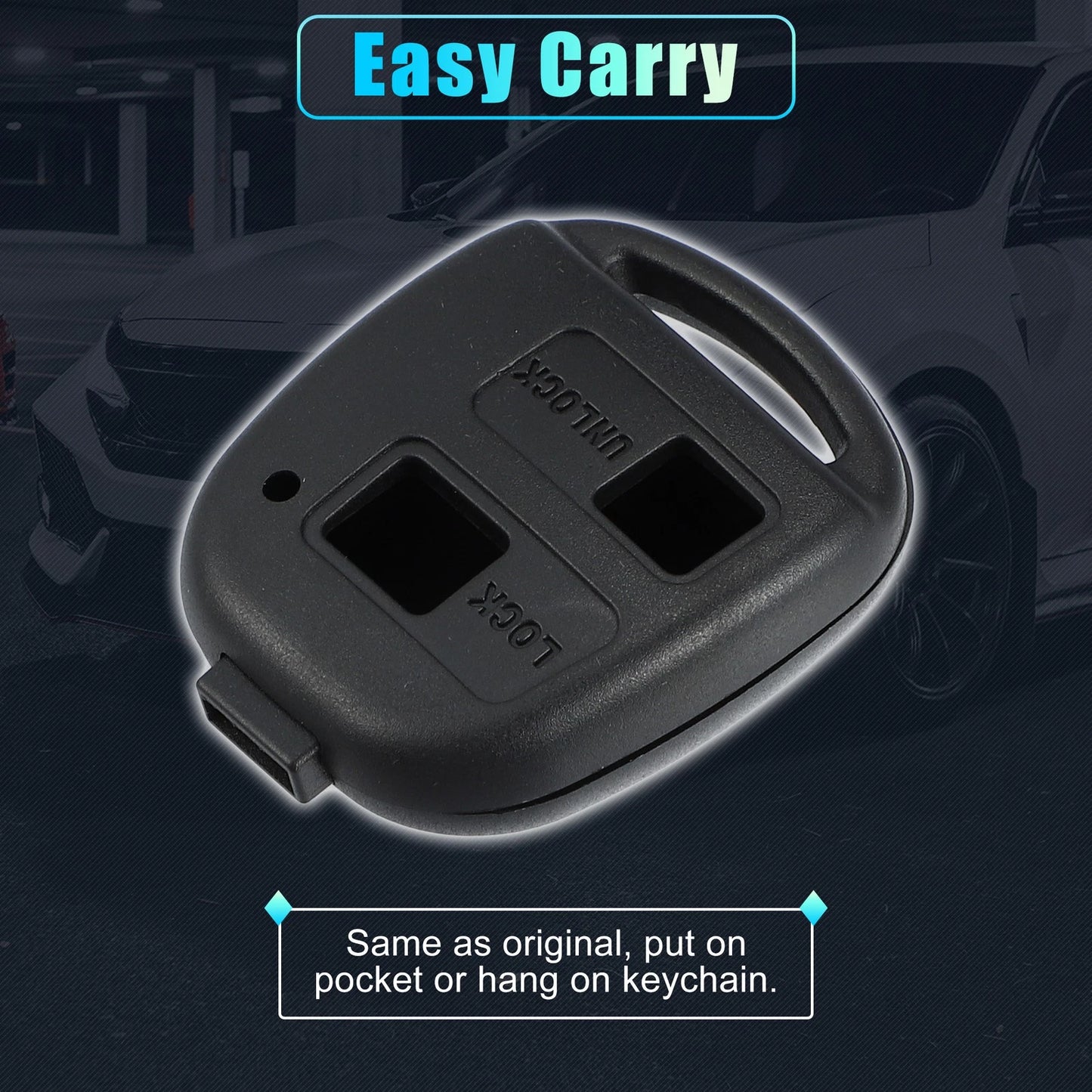 Keyless Entry Remote Key Shell Cover for Toyota Rav4 Yaris Corolla (2001-2023)
